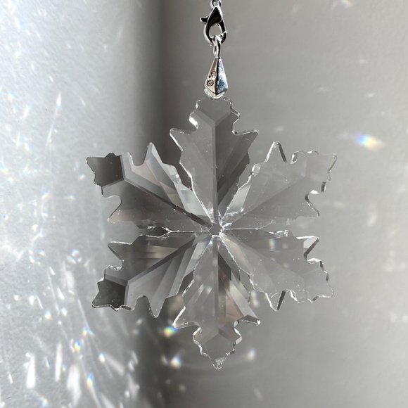 Crystal Snowflake Sun Catcher Christmas Tree Decor Czech Bohemia Crystal Gift - Picture 5 of 7